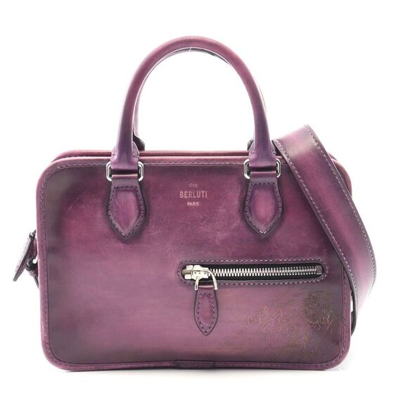 Berluti Other - Berluti Leather Un Jour Gulliver Calligraphy Handbag